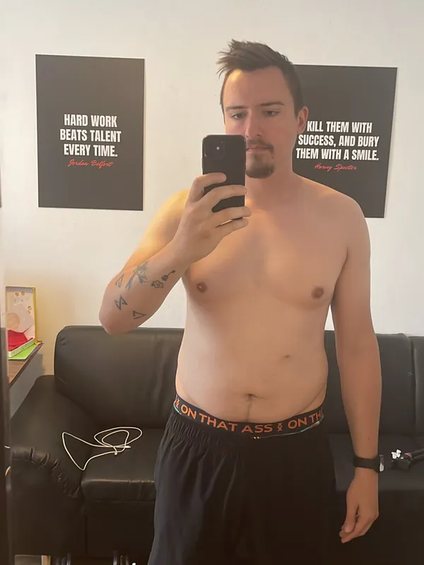 Andy vorher mit 114 kg